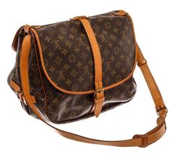 Louis Vuitton Brown Monogram Leather Saumur 35cm Shoulder Bag