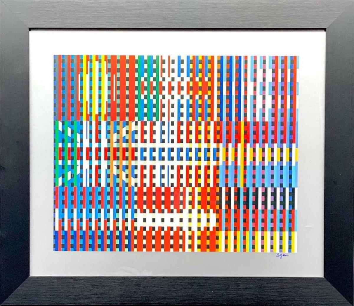 Flags of All Nations - Custom Framed by Agam, Yaacov