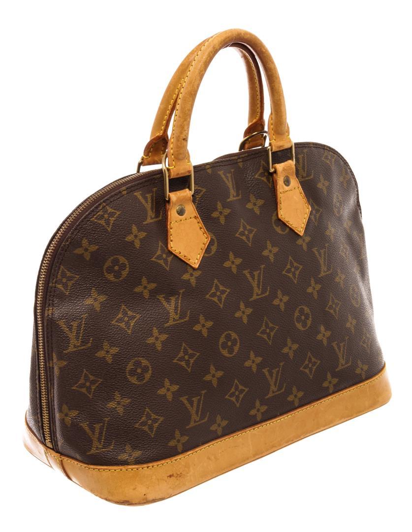 Louis Vuitton Brown Monogram Canvas Alma Satchel Bag