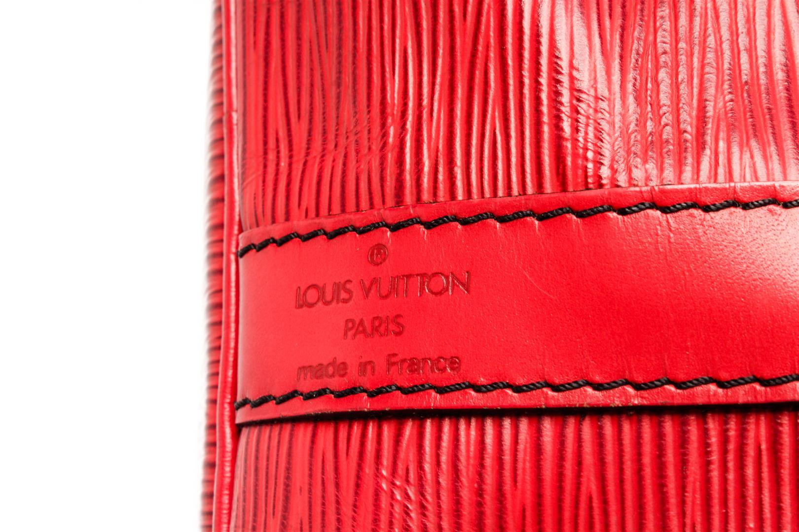 Louis Vuitton Red Epi Leather Petit Noe Shoulder Bag