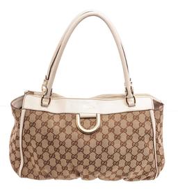 Gucci Brown Canvas D Tote Bag