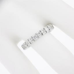 Classic Platinum 1.90 ctw Round Prong Set Diamond Eternity Stack Wedding Band Ri