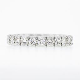 Classic Platinum 1.90 ctw Round Prong Set Diamond Eternity Stack Wedding Band Ri