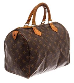 Louis Vuitton Brown Monogram Canvas Speedy 30 Satchel Bag