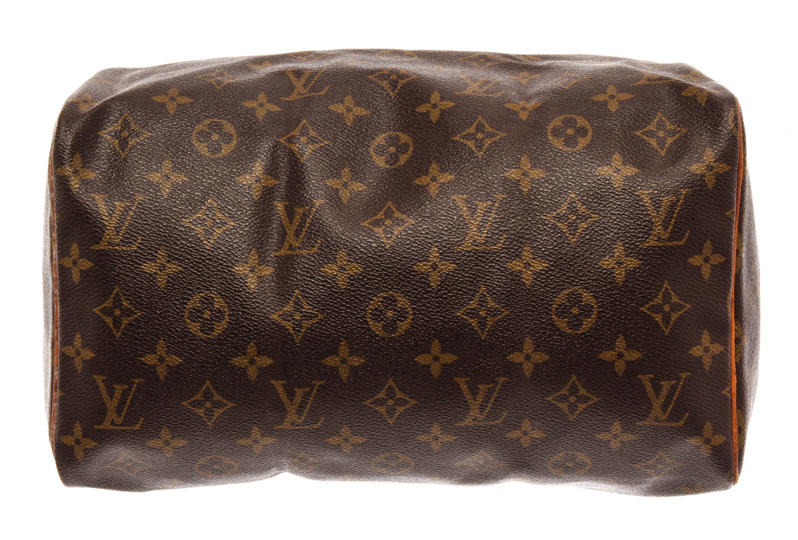 Louis Vuitton Brown Monogram Canvas Speedy 30 Satchel Bag