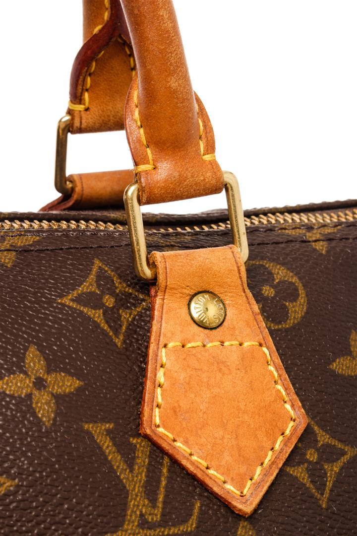 Louis Vuitton Brown Monogram Canvas Speedy 30 Satchel Bag