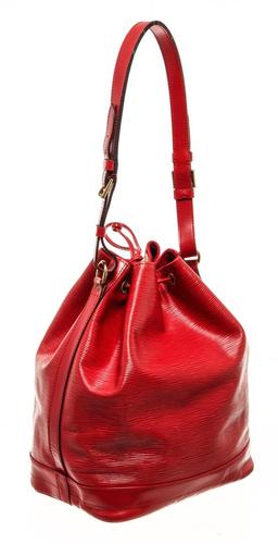 Louis Vuitton Red Epi Leather Noe Shoulder Bag