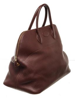 Hermes Brown Leather Bolide 45cm Shoulder Bag