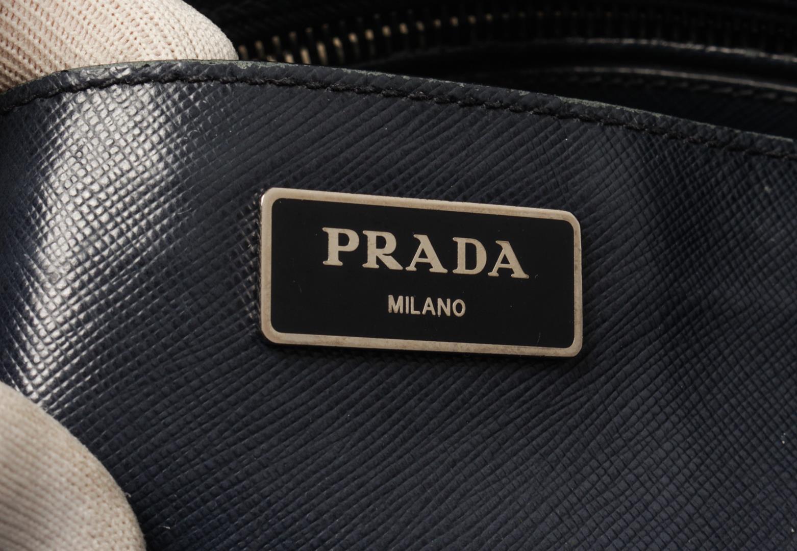 Prada Black Saffiano 2 Way Tote Bag