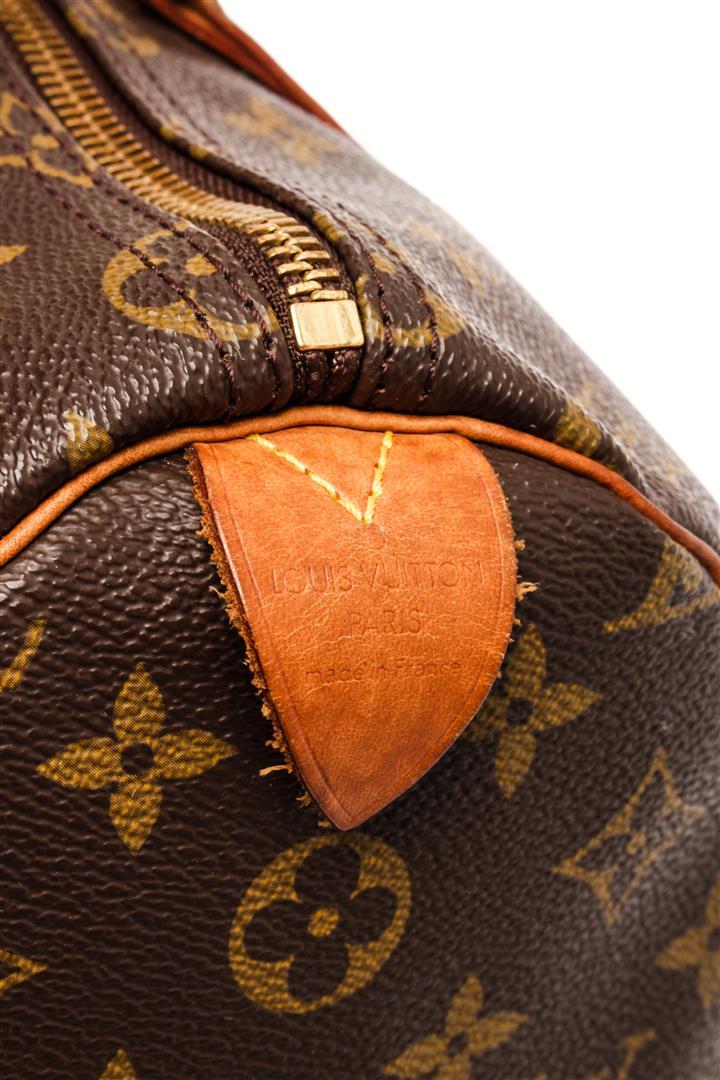 Louis Vuitton Brown Monogram Canvas Speedy 35 Satchel Bag