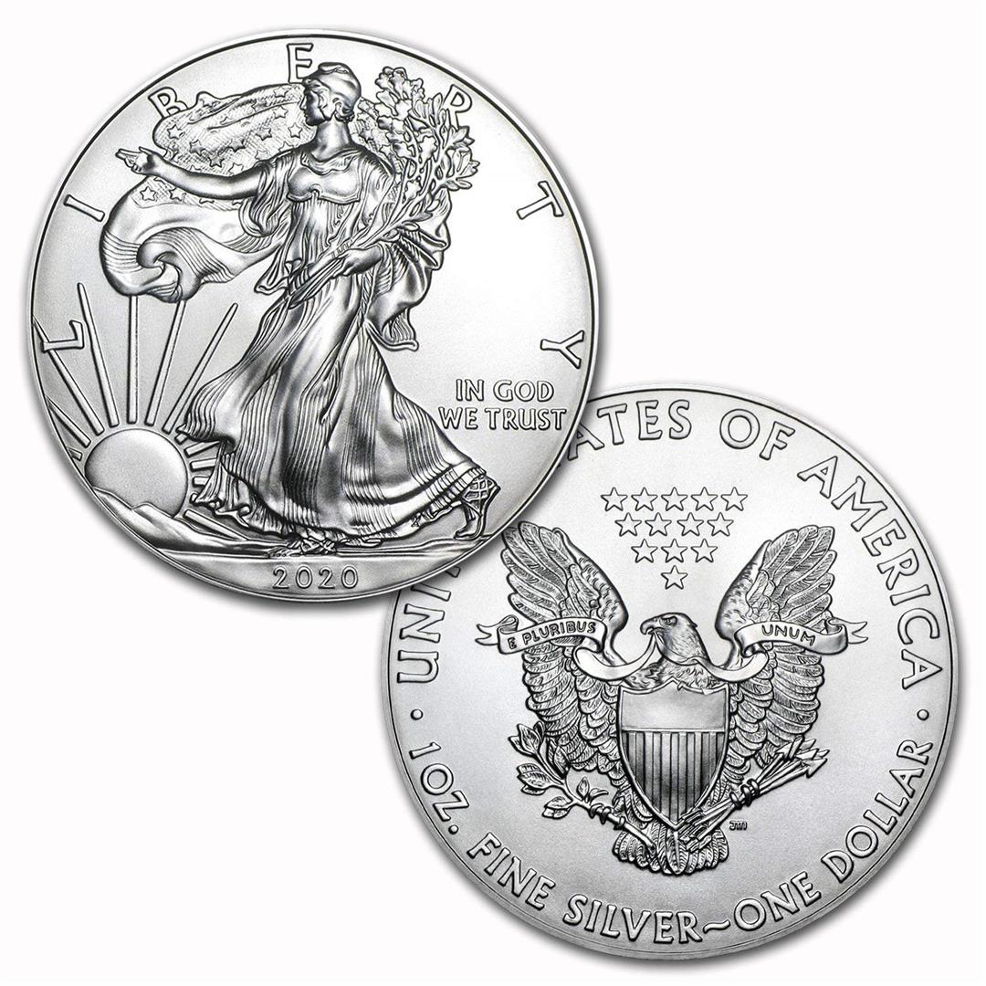 2020 American Silver Eagle .999 Fine Silver Dollar Coin