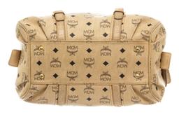 MCM Beige Visetos Leather Shoulder Bag