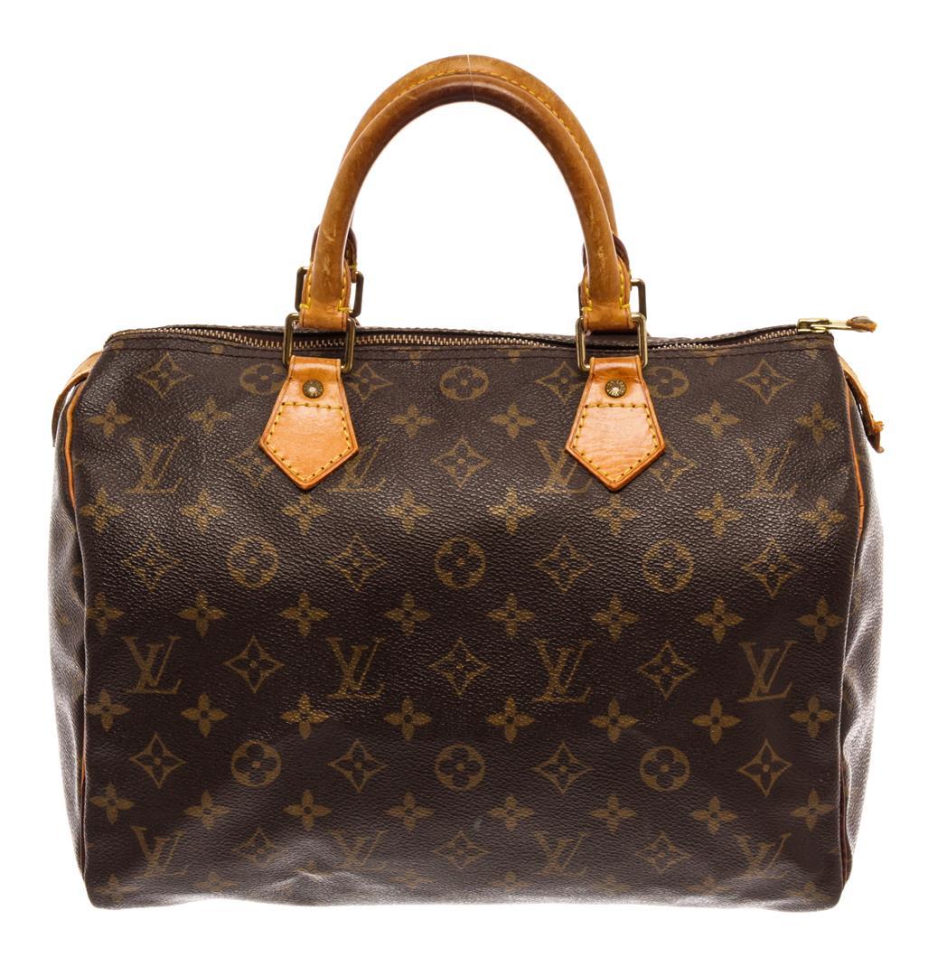 Louis Vuitton Brown Monogram Canvas Speedy 30 Satchel Bag