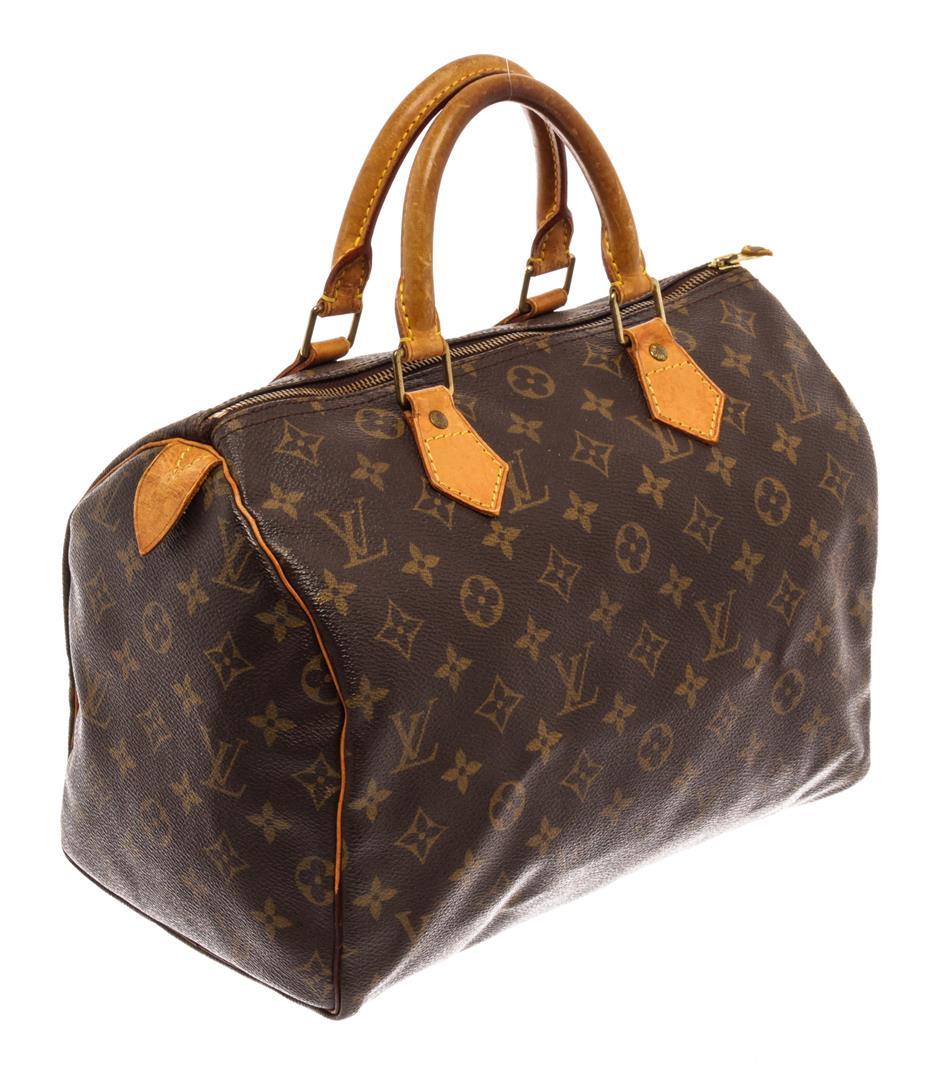 Louis Vuitton Brown Monogram Canvas Speedy 30 Satchel Bag