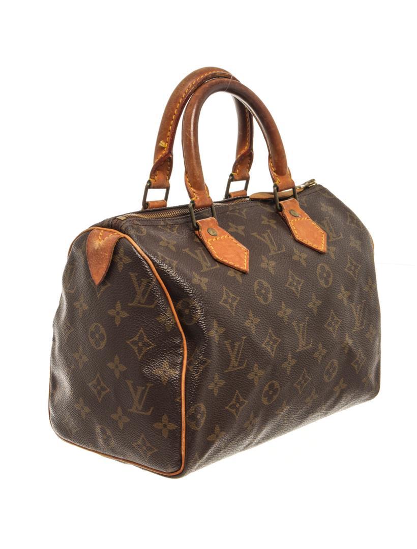 Louis Vuitton Brown Monogram Speedy 25 Satchel Bag