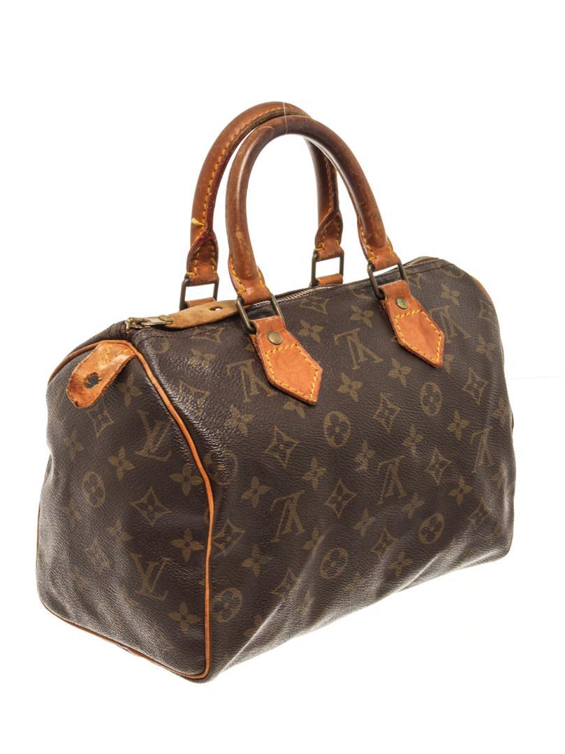 Louis Vuitton Brown Monogram Speedy 25 Satchel Bag