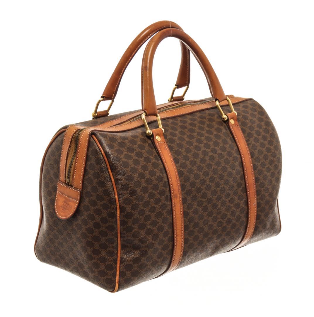 Celine Brown Macadam Boston Bag