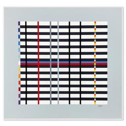 Hommage du Mondrian (Light Blue) by Agam, Yaacov