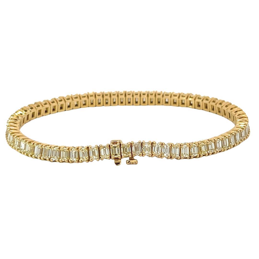 11.50 ctw Diamond Tennis Bracelet - 18KT Yellow Gold