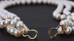 Three-Strand Pearl & Antique Peruvian Bead Necklace