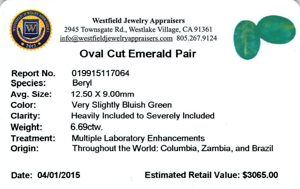 6.69 ctw Oval Mixed Emerald Parcel