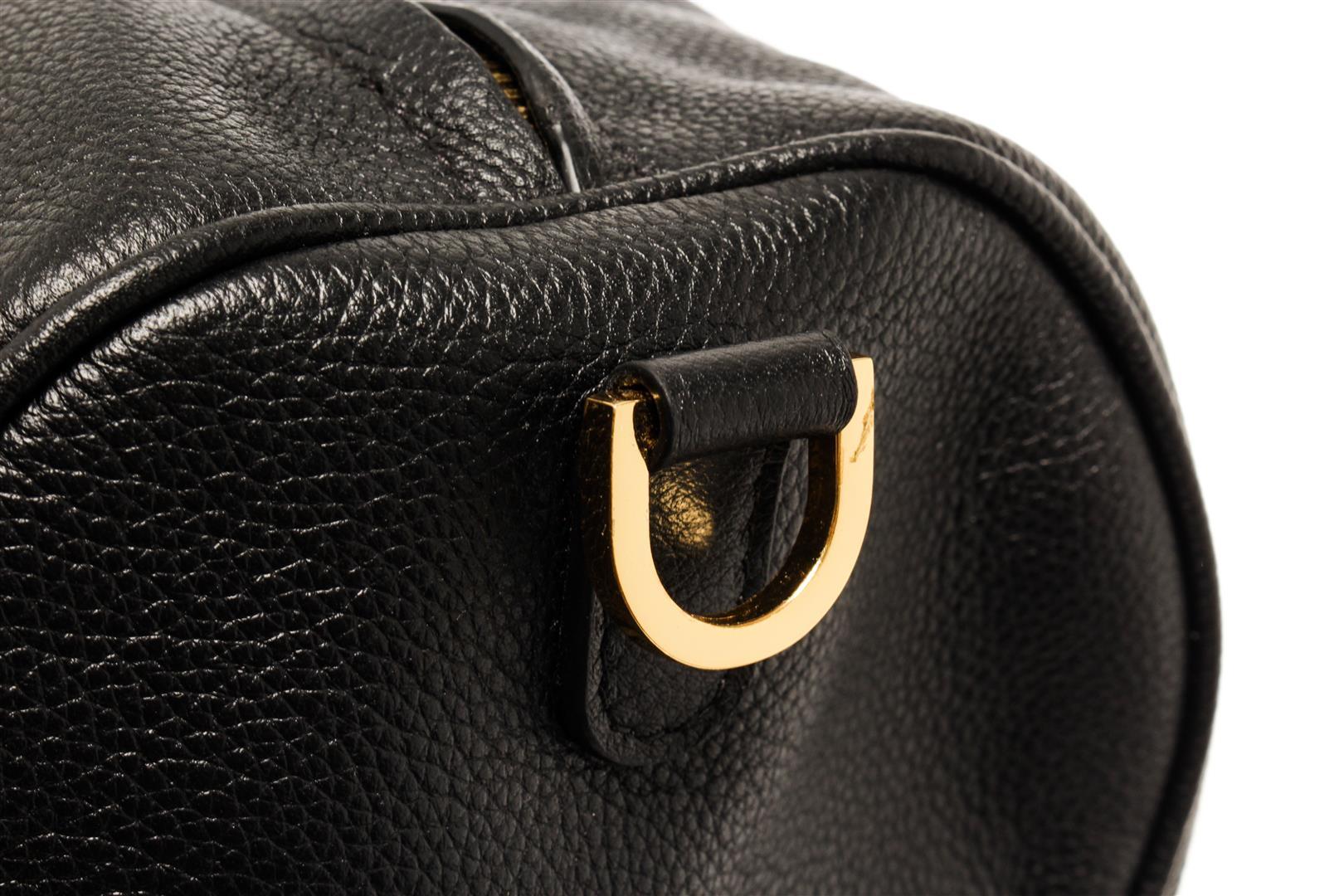 Mansur Gavriel Black Leather Duffle Mini Bag