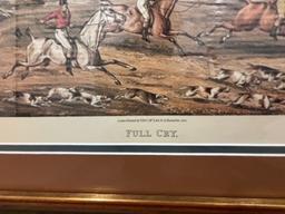 Full Cry litho in Currier & Ives style