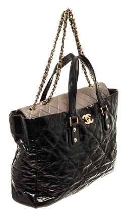 Chanel Black and Gold Leather Portobello Tote bag