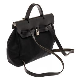 Hermes Black Canvas Toile Off Herbag