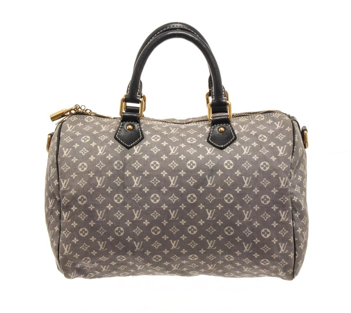 Louis Vuitton Grey Monogram Mini Lin Speedy Bandouliere 30 Boston Bag