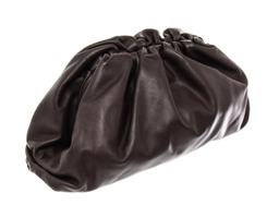 Bottega Veneta Dark Brown Leather The Pouch Clutch Bag