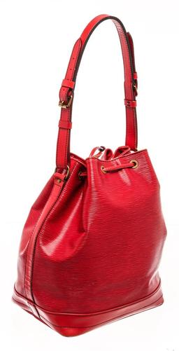 Louis Vuitton Red Epi Leather Noe Shoulder Bag