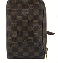 Louis Vuitton Damier Ebene Canvas Leather Geronimos Waist Bag