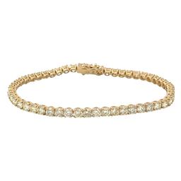 9.25 ctw Diamond Tennis Bracelet - 14KT Yellow Gold