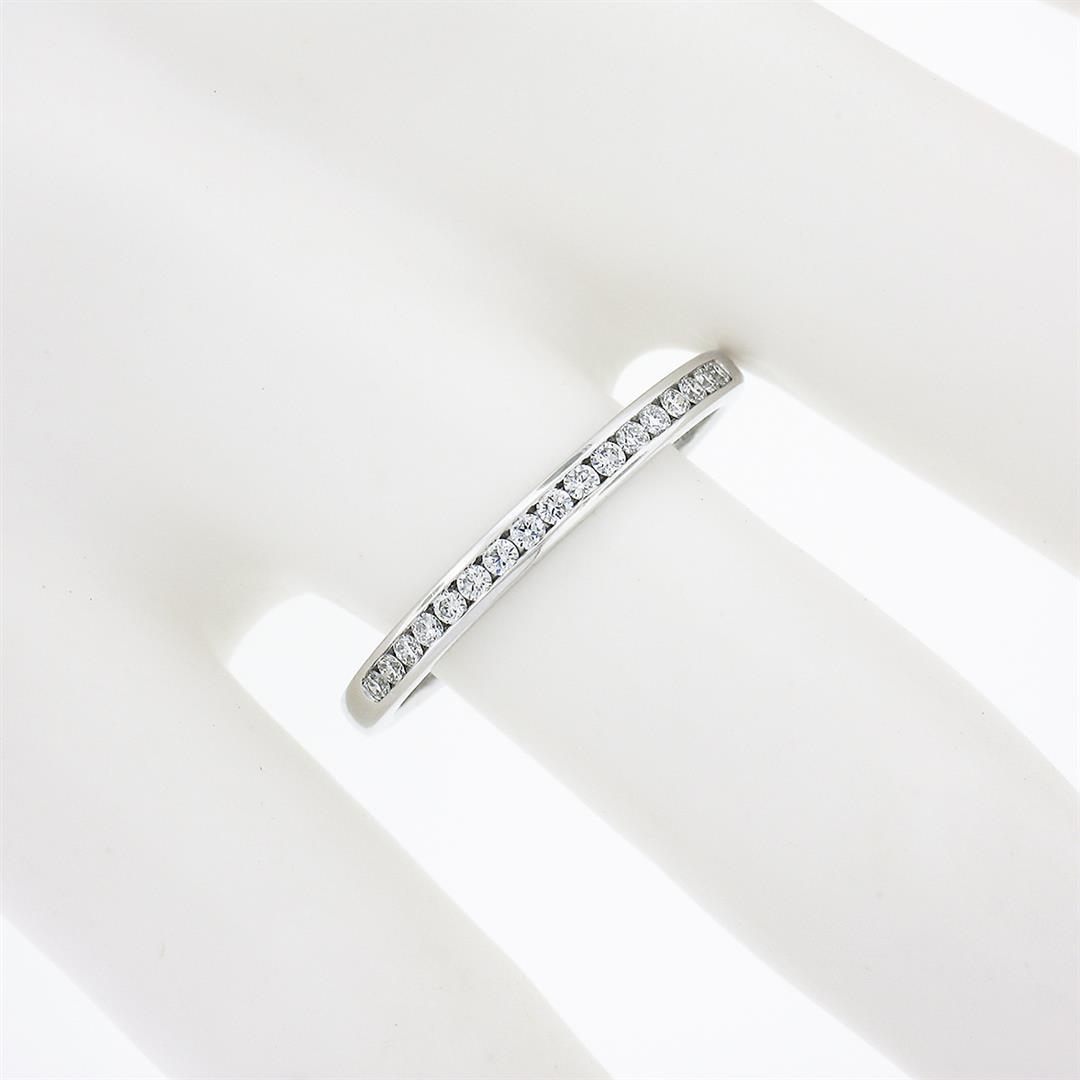 Classic Tiffany & Co. Platinum 0.26 ctw Channel Round Diamond Wedding Band Ring