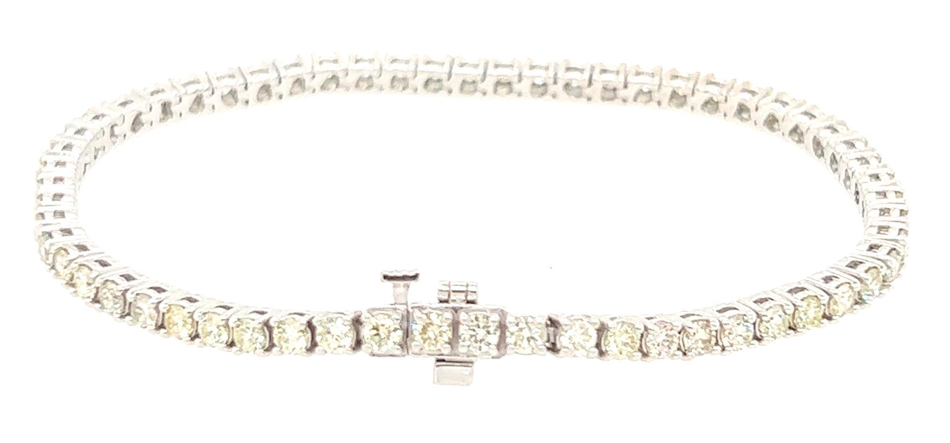 11.12 ctw Diamond Tennis Bracelet - 14KT White Gold