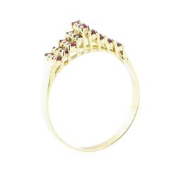 0.70 ctw Ruby and Diamond Ring - 14KT Yellow Gold