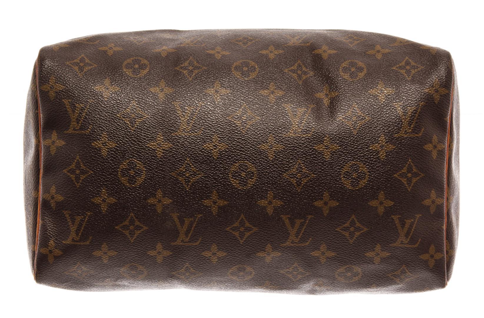 Louis Vuitton Brown Monogram Leather Speedy 30 Satchel Bag