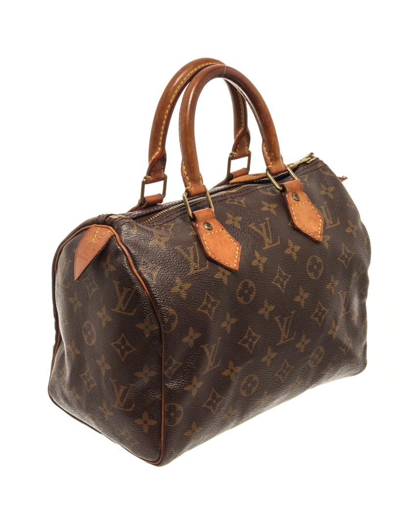 Louis Vuitton Brown Monogram Speedy 25 Satchel Bag