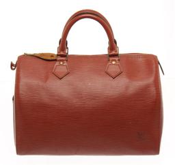 Louis Vuitton Brown Epi Leather Speedy 30 Satchel Bag