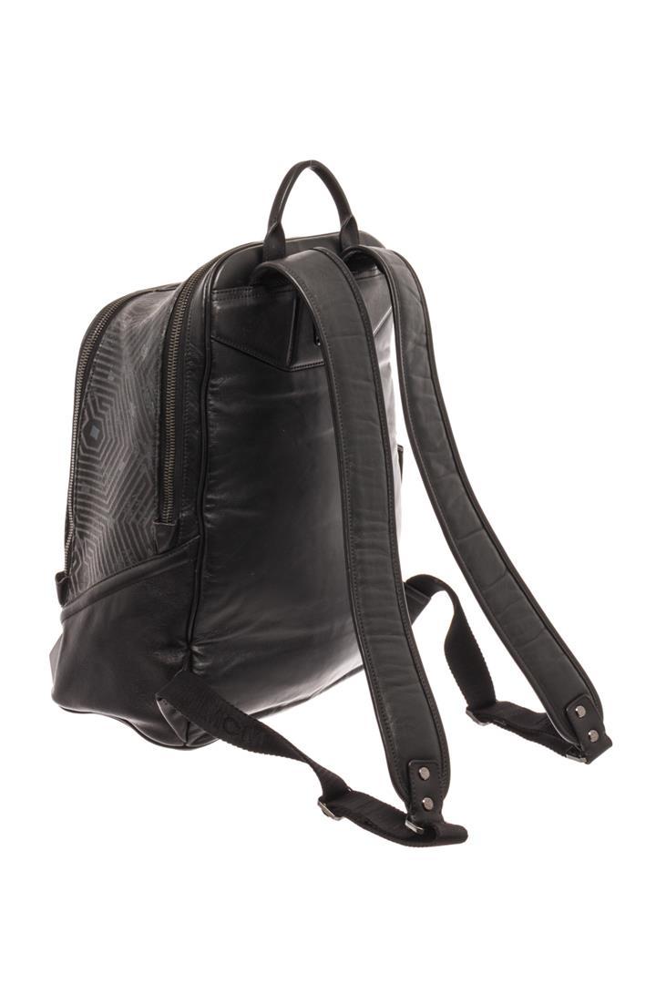 MCM Black Leather Backpack