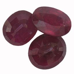 15.36 ctw Oval Mixed Ruby Parcel