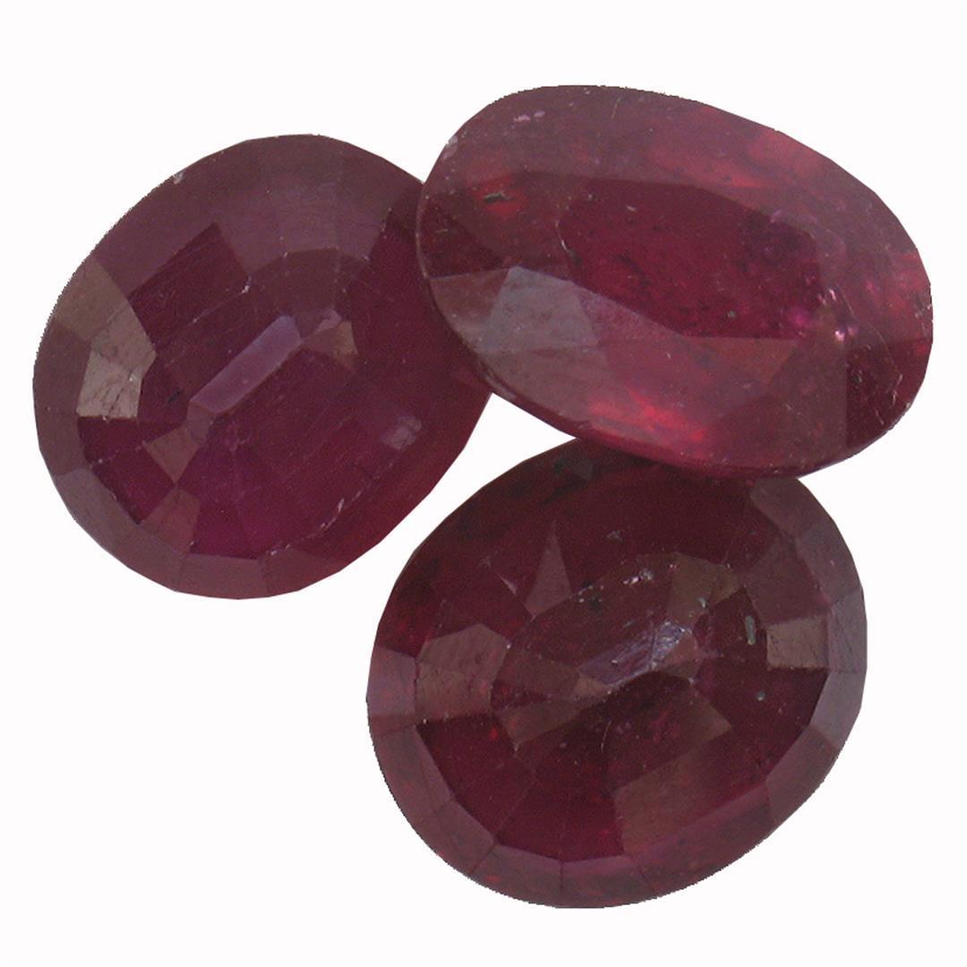 15.36 ctw Oval Mixed Ruby Parcel