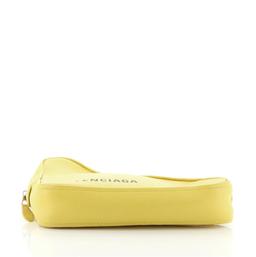 Balenciaga Triangle Pouch Leather Medium Yellow