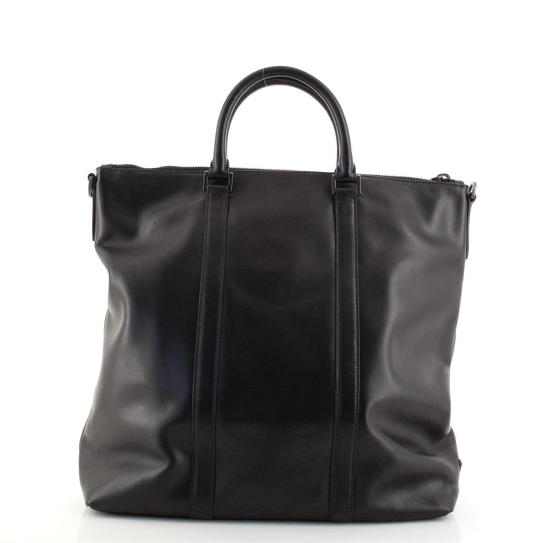 Prada Convertible Zipped Tote City Calf Medium