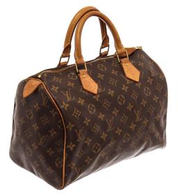 Louis Vuitton Brown Monogram Canvas Speedy 30 Satchel Bag