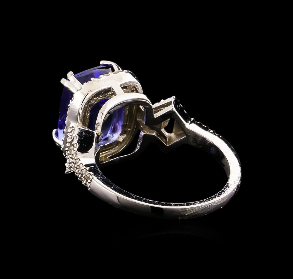 14KT White Gold 3.40 ctw Tanzanite and Diamond Ring