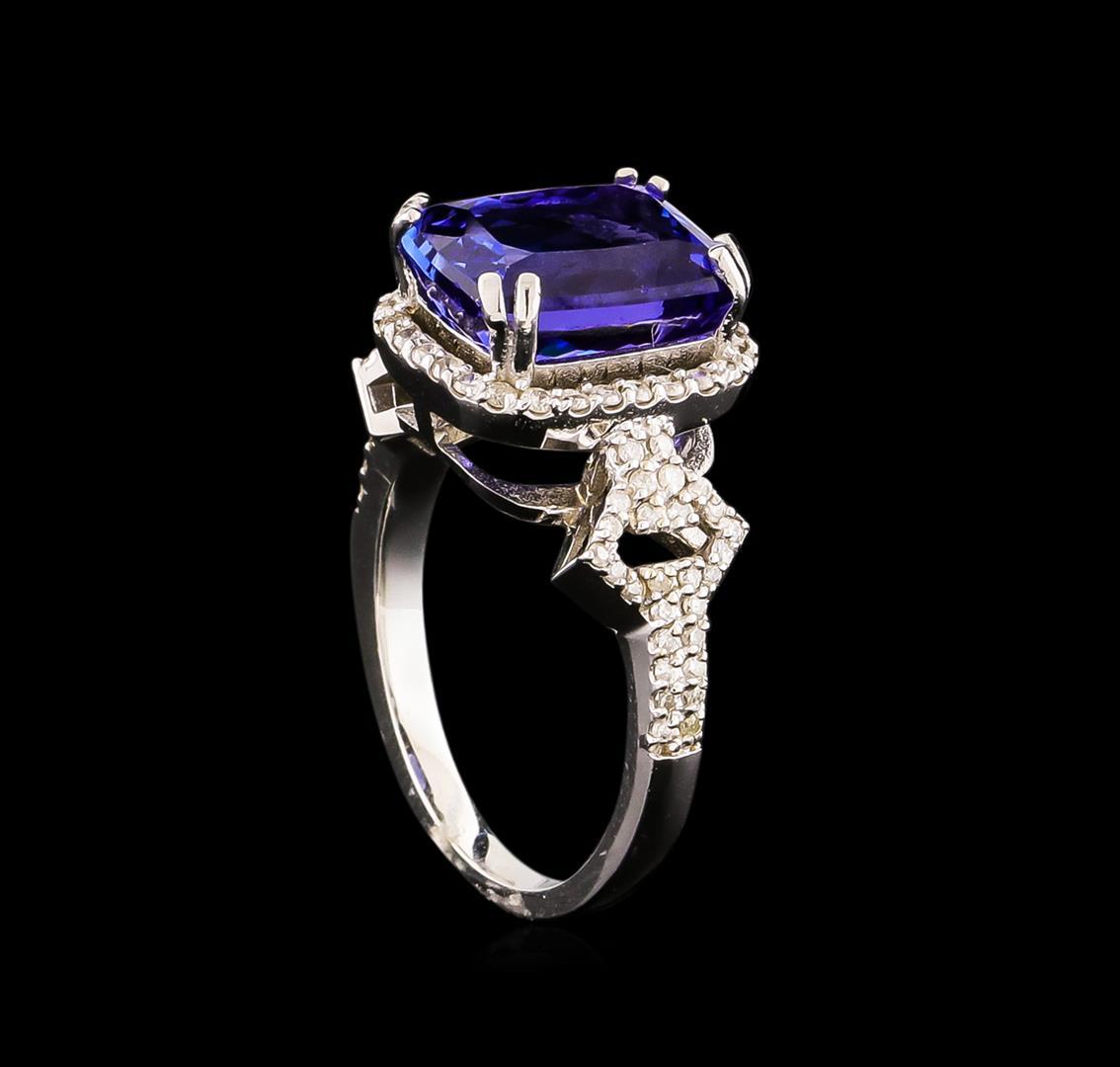 14KT White Gold 3.40 ctw Tanzanite and Diamond Ring