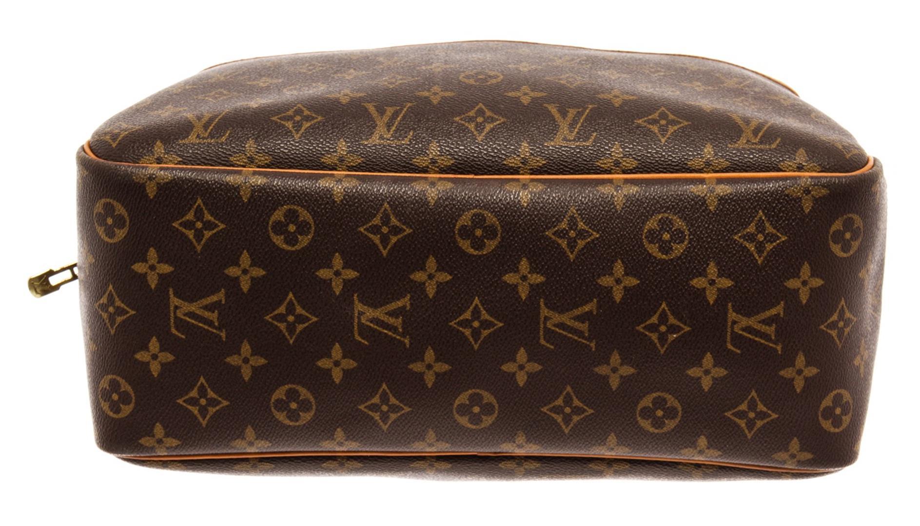 Louis Vuitton Brown Monogram Deauville Satchel Bag