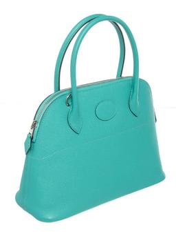 Hermes Emerald Green Epson Leather Bolide 27cm Shoulder Bag